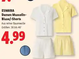 Lidl Esmara Damen Musselin- Bluse/-Shorts Angebot
