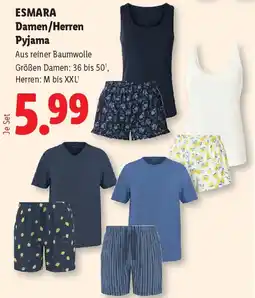 Lidl Esmara damen/herren pyjama Angebot