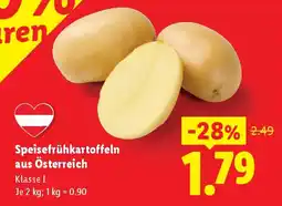 Lidl Speisefrühkartoffeln aus Österreich Angebot