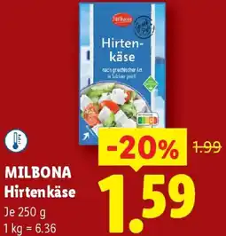 Lidl Milbona hirten käse Angebot
