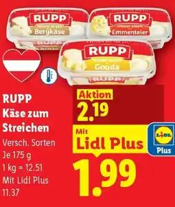 Lidl Rupp Käse zum Streichen Angebot