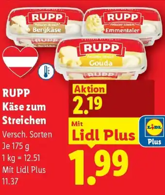 Lidl Rupp Käse zum Streichen Angebot