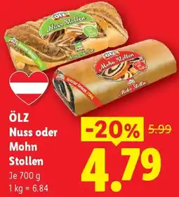 Lidl Ölz nuss oder mohn stollen Angebot