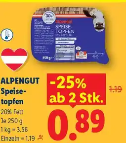 Lidl Alpengut speise-topfen Angebot