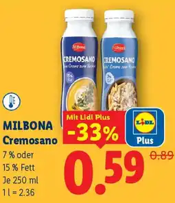 Lidl Milbona cremosano Angebot