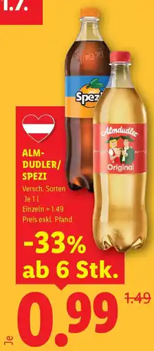 Lidl Almdudler / spezi Angebot