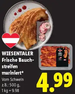 Lidl Wiesentaler frische bauch- streifen mariniert Angebot