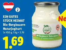 Lidl Ein gutes stück heimat bio-bergbauern naturjoghurt Angebot