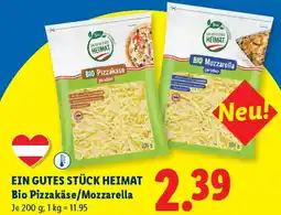 Lidl Ein gutes stück heimat Bio Pizzakäse/Mozzarella Angebot