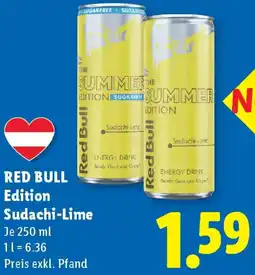 Lidl Red bull edition Sudachi-Line Angebot