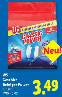 Lidl W5 Geschirr- Reiniger Pulver Angebot
