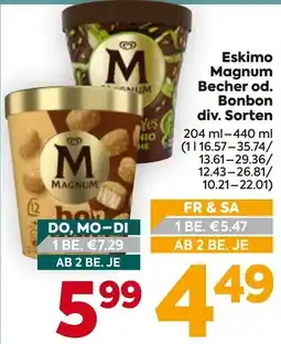 Billa Eskimo Magnum Becher od. Bonbon Angebot