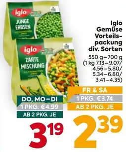 Billa Iglo gemüse vorteils- packung Angebot