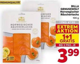 Billa Billa genusswelt norwegischer räucherlachs Angebot