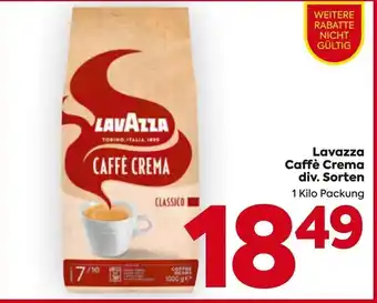 Billa Lavazza Caffè Crema Angebot