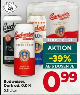 Billa Budweiser, Dark od. 0.0% Angebot