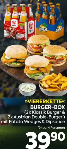 Billa Viererkette burger-box Angebot