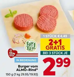 Billa Burger vom almo-rind Angebot