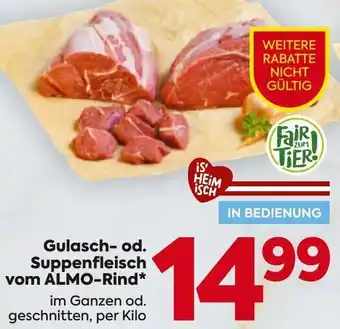Billa Gulasch- od. suppenfleisch vom almo-rind Angebot