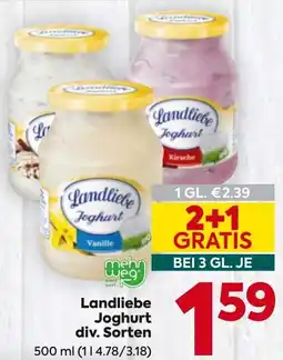 Billa Landliebe Joghurt div. Sorten Angebot