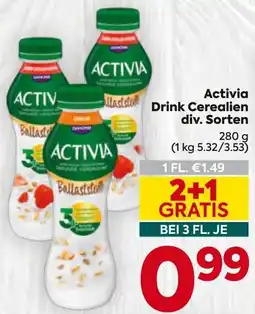 Billa Activia Drink Cerealien Angebot