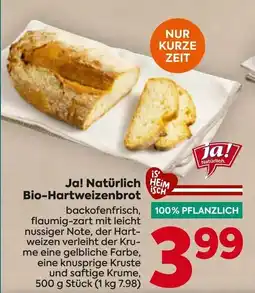 Billa Ja! Natürlich Bio-Hartweizenbrot Angebot