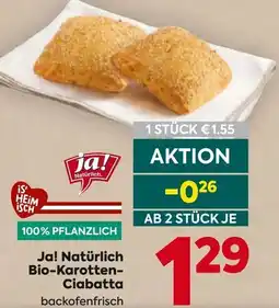 Billa Ja! Natürlich Bio-Karotten- Ciabatta Angebot