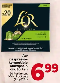 Billa L'Or nespresso- kompatible Alukapseln Angebot