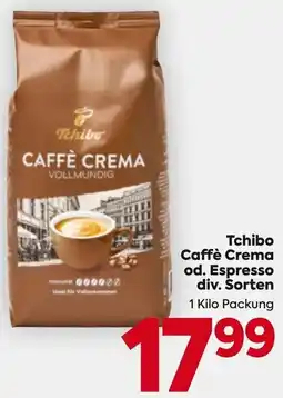 Billa Tchibo Caffè Crema od. Espresso div. Sorten Angebot