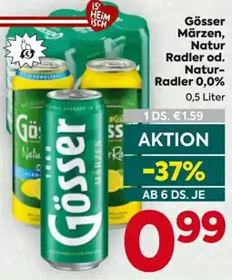 Billa Gösser Märzen, Natur Radler od. Natur- Radler 0.0% Angebot