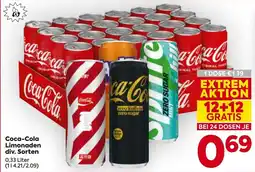 Billa Coca-Cola Limonaden div. Sorten Angebot