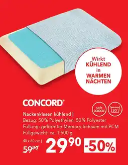 Matratzen Concord Concord nackenkissen kühlend Angebot