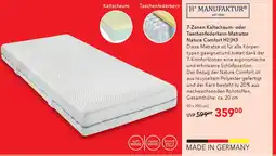 Matratzen Concord 7-Zonen Kaltschaum- oder Taschenfederkern-Matratze Nature Comfort H2|H3 Angebot
