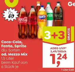 ADEG Coca-Cola, Fanta, Sprite diu. Sorten od. Mezzo Mix Angebot
