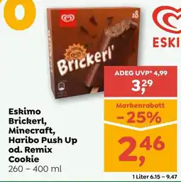 ADEG Eskimo Brickerl, Minecraft, Haribo Push Up od. Remix Cookie Angebot