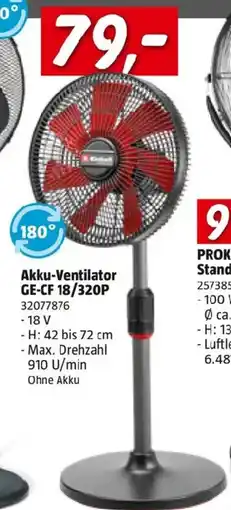 Bauhaus Akku-ventilator ge-cf 18/320p Angebot