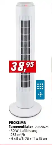 Bauhaus Proklima turmventilator Angebot