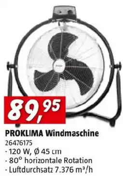Bauhaus Proklima windmaschine Angebot