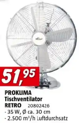 Bauhaus Proklima tischventilator retro Angebot