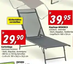 Bauhaus Gartenliege Angebot