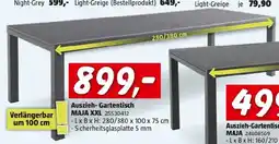Bauhaus Auszieh- gartentisch maja xxl Angebot