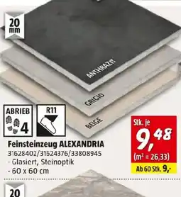 Bauhaus Feinsteinzeug ALEXANDRIA Angebot