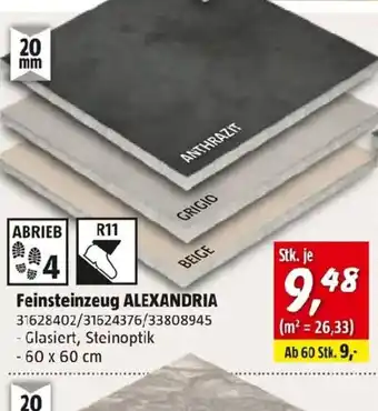 Bauhaus Feinsteinzeug ALEXANDRIA Angebot