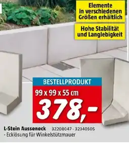 Bauhaus L-Stein Ausseneck Angebot