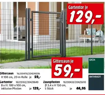 Bauhaus Gartentor Angebot