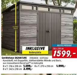 Bauhaus Gerätehaus SIGNATURE Angebot