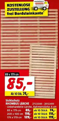 Bauhaus Sichtschutz RHOMBUS LÄRCHE Angebot