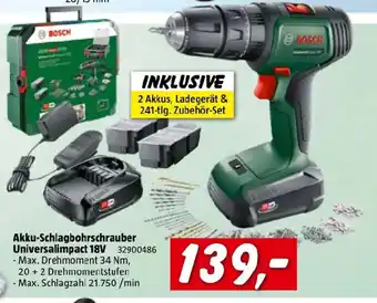 Bauhaus Akku-Schlagbohrschrauber Universalimpact 18V Angebot