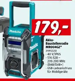 Bauhaus Akku- Baustellenradio MR004GZ Angebot