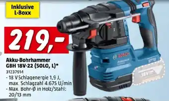 Bauhaus Akku-Bohrhammer GBH 18V-22 (SOLO, L) Angebot